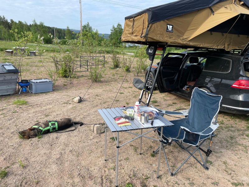 Ställplats4 Camping med taktält på ställplats hos Strömgården 1884.